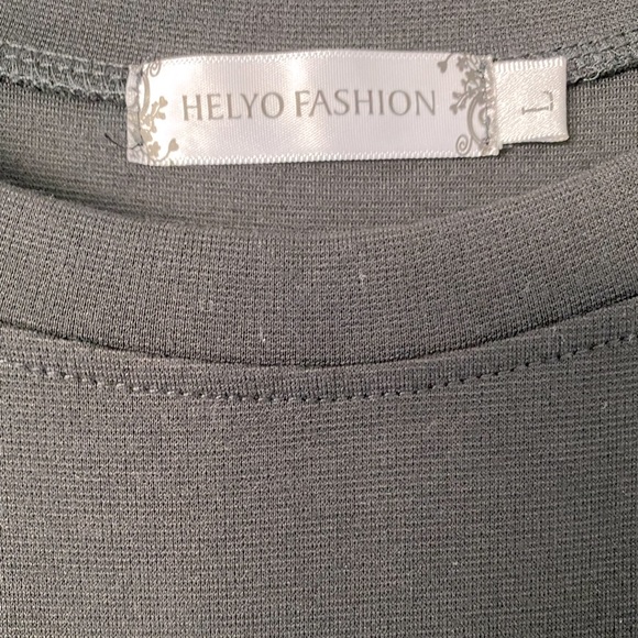 All Black A Line Simple Dress - Picture 3 of 3